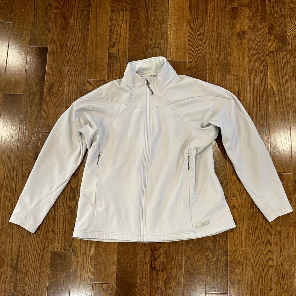 REI soft shell jacket gray full zip - women’s xl